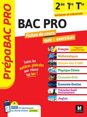 cover image of Prépa'BAC pro Tout-en-un-Toutes les matières générales